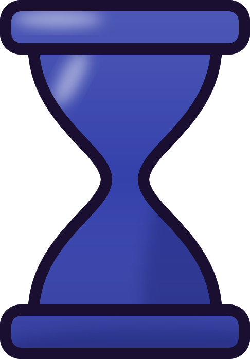 Blue hourglass